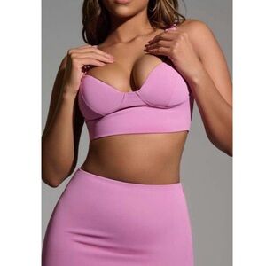 NWT Naked Wardrobe Dangerous Curves Bustier Top – Pink – Size Large